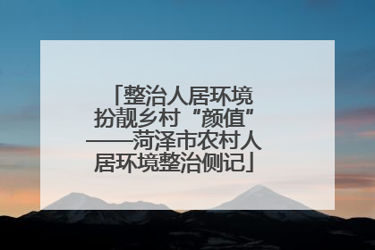 整治人居环境 扮靓乡村“颜值”——菏泽市农村人居环境整治侧记
