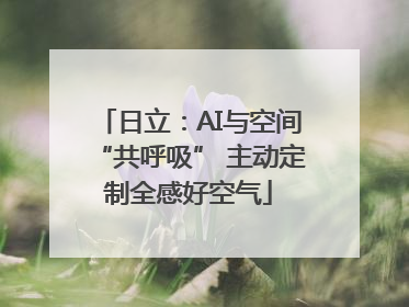 日立：AI与空间“共呼吸” 主动定制全感好空气