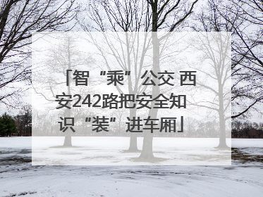 智“乘”公交 西安242路把安全知识“装”进车厢