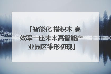 智能化 搭积木 高效率一座未来高智能产业园区雏形初现
