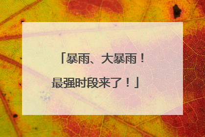 暴雨、大暴雨！最强时段来了！