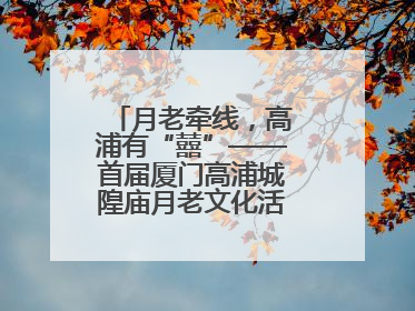 月老牵线，高浦有“囍”——首届厦门高浦城隍庙月老文化活动暨他趣百城见面会隆重举办