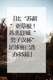 比“苏超”更草根！苏北县城“男子汉杯”足球赛已连办35届