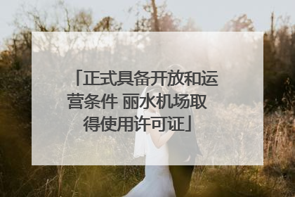 正式具备开放和运营条件 丽水机场取得使用许可证