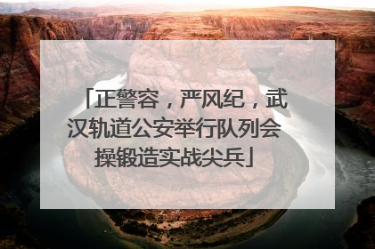 正警容，严风纪，武汉轨道公安举行队列会操锻造实战尖兵