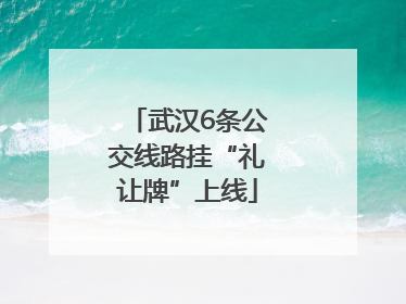 武汉6条公交线路挂“礼让牌”上线