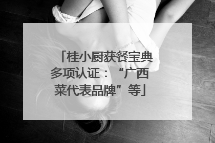 桂小厨获餐宝典多项认证：“广西菜代表品牌”等