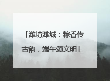 潍坊潍城：粽香传古韵，端午颂文明