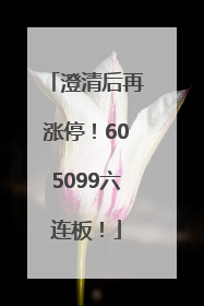 澄清后再涨停！605099六连板！