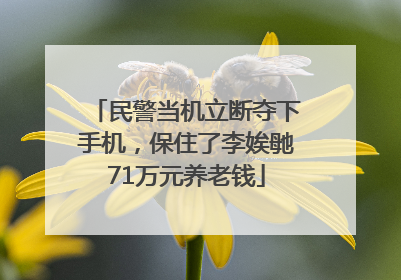 民警当机立断夺下手机，保住了李娭毑71万元养老钱