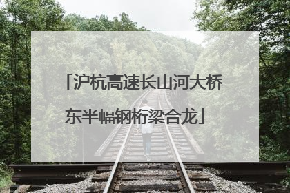 沪杭高速长山河大桥东半幅钢桁梁合龙
