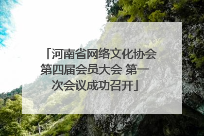 河南省网络文化协会第四届会员大会 第一次会议成功召开