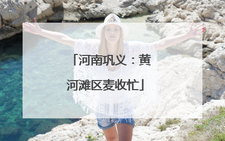 河南巩义：黄河滩区麦收忙