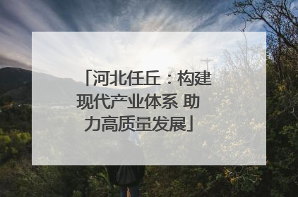 河北任丘：构建现代产业体系 助力高质量发展