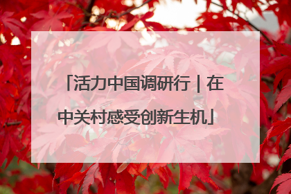 活力中国调研行｜在中关村感受创新生机