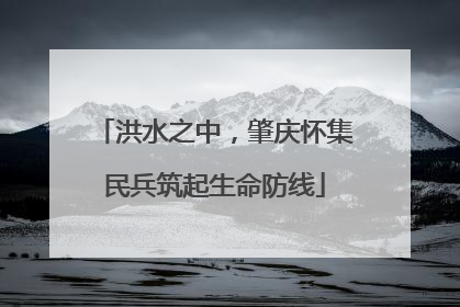 洪水之中，肇庆怀集民兵筑起生命防线