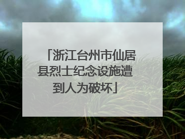 浙江台州市仙居县烈士纪念设施遭到人为破坏
