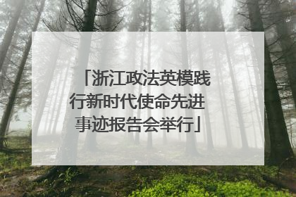浙江政法英模践行新时代使命先进事迹报告会举行