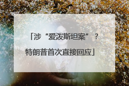 涉“爱泼斯坦案”？特朗普首次直接回应