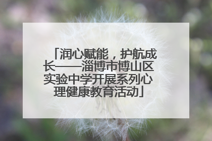 润心赋能，护航成长——淄博市博山区实验中学开展系列心理健康教育活动