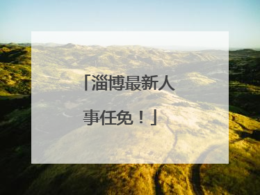 淄博最新人事任免！