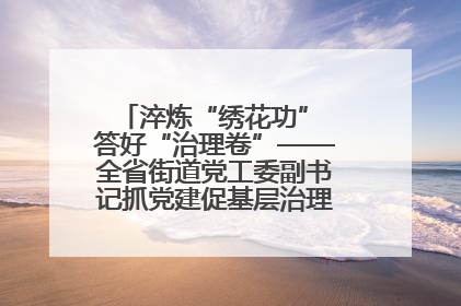 淬炼“绣花功” 答好“治理卷”——全省街道党工委副书记抓党建促基层治理培训示范班侧记