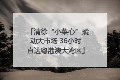 清徐“小菜心”撬动大市场 36小时直达粤港澳大湾区