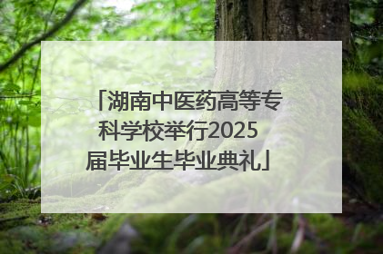 湖南中医药高等专科学校举行2025届毕业生毕业典礼