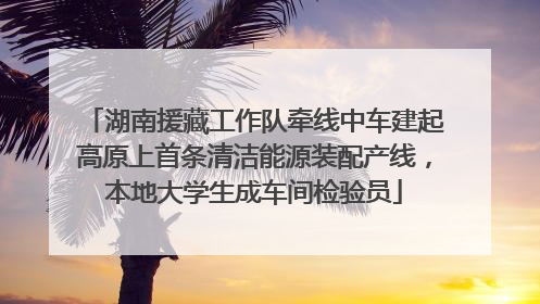 湖南援藏工作队牵线中车建起高原上首条清洁能源装配产线，本地大学生成车间检验员