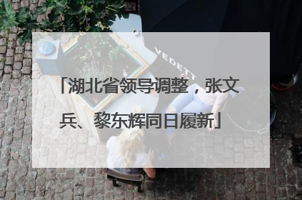 湖北省领导调整，张文兵、黎东辉同日履新