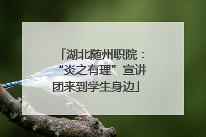 湖北随州职院：“炎之有理”宣讲团来到学生身边
