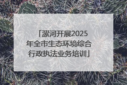 漯河开展2025年全市生态环境综合行政执法业务培训