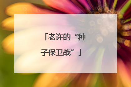 老许的“种子保卫战”