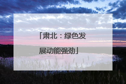 肃北：绿色发展动能强劲