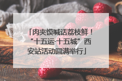 肉夹馍喊话荔枝鲜！“十五运·十五城”西安站活动圆满举行