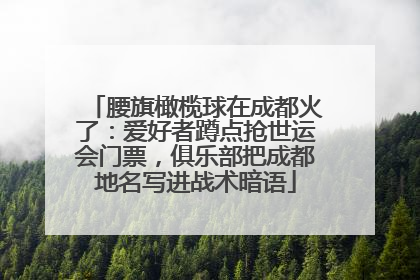 腰旗橄榄球在成都火了：爱好者蹲点抢世运会门票，俱乐部把成都地名写进战术暗语