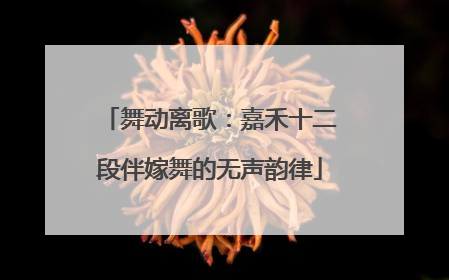 舞动离歌：嘉禾十二段伴嫁舞的无声韵律