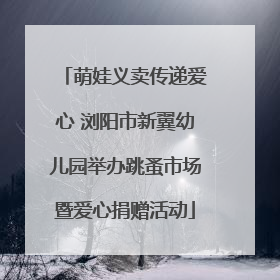 萌娃义卖传递爱心 浏阳市新翼幼儿园举办跳蚤市场暨爱心捐赠活动