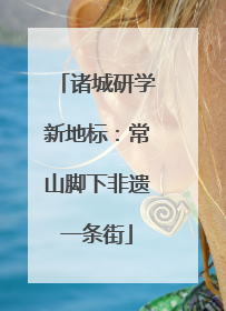 诸城研学新地标：常山脚下非遗一条街