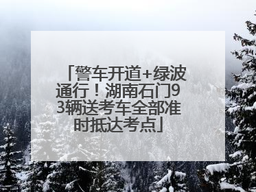 警车开道+绿波通行！湖南石门93辆送考车全部准时抵达考点