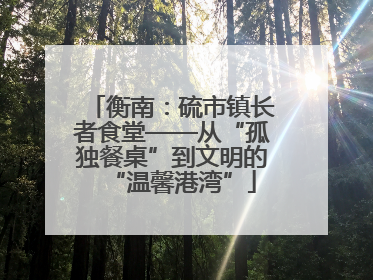 衡南：硫市镇长者食堂——从“孤独餐桌”到文明的“温馨港湾”