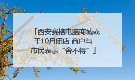 西安赛格电脑商城或于10月闭店 商户与市民表示“舍不得”