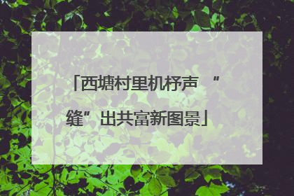 西塘村里机杼声 “缝”出共富新图景