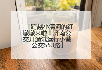 跨越小清河的红墩墩来啦！济南公交开通试运行小巷公交553路