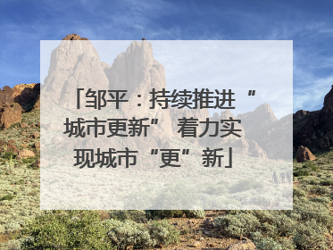 邹平：持续推进“城市更新” 着力实现城市“更”新