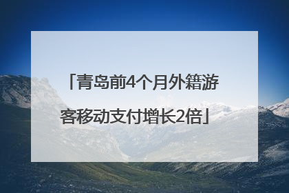 青岛前4个月外籍游客移动支付增长2倍