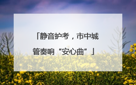 静音护考，市中城管奏响“安心曲”