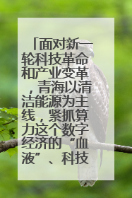 面对新一轮科技革命和产业变革，青海以清洁能源为主线，紧抓算力这个数字经济的“血液”、科技主权的“筹码”、产业升级的“杠杆”、绿色转型的“支点”，勇于撬动国家“双碳”战略、“东数西算”工程重大发展新机遇
