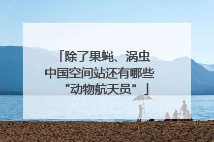 除了果蝇、涡虫 中国空间站还有哪些“动物航天员”