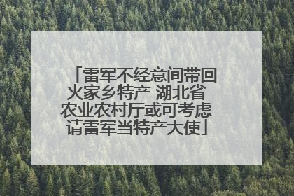 雷军不经意间带回火家乡特产 湖北省农业农村厅或可考虑请雷军当特产大使